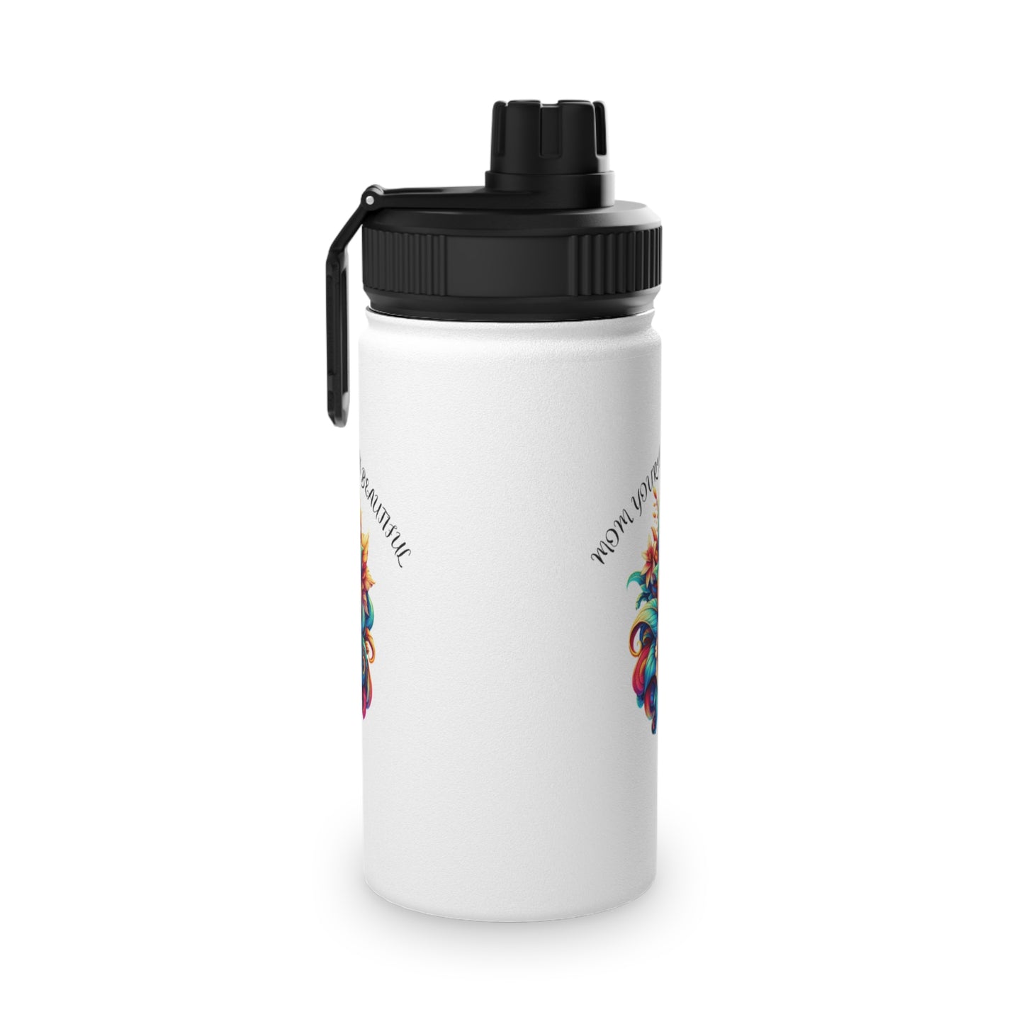Floral Stainless Steel Water Bottle - Mom You're Blooming Beautiful