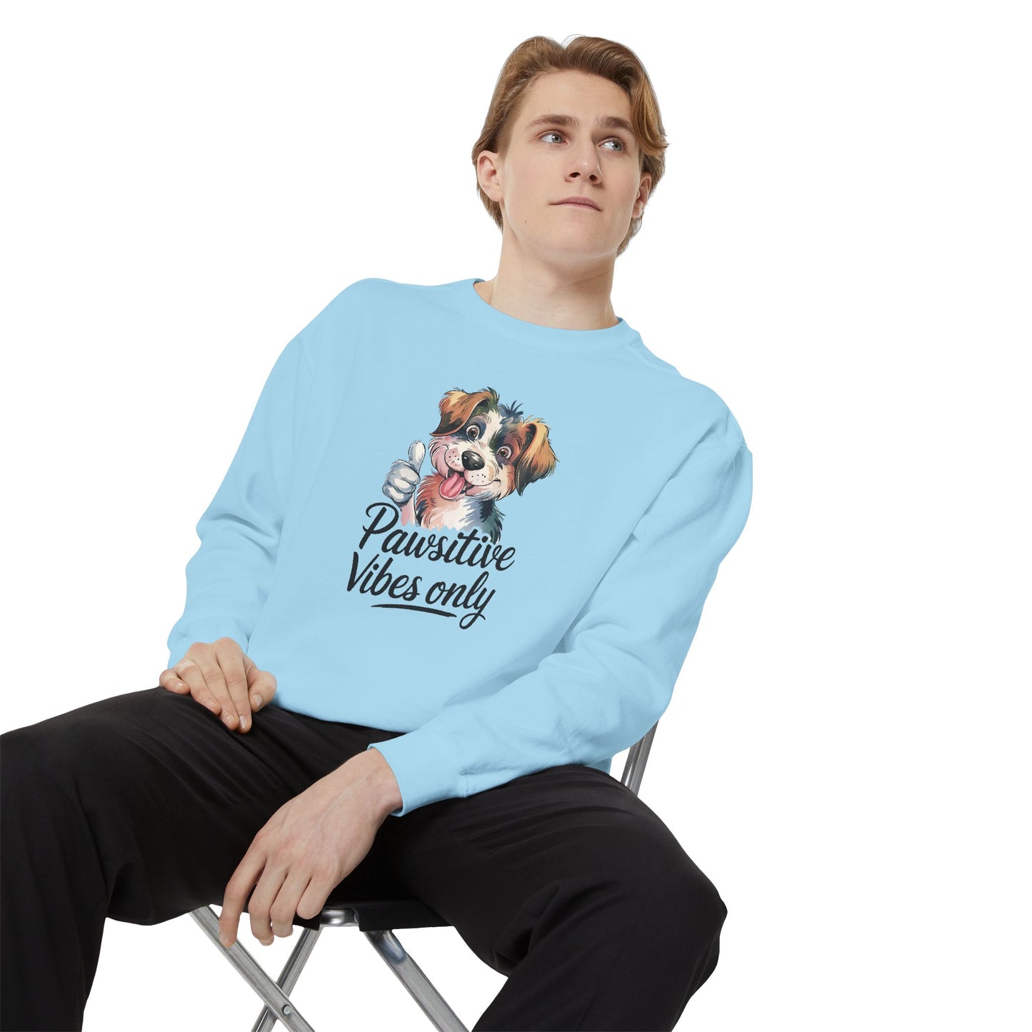 Pawsitive Vibes Only Unisex Sweatshirt - Cozy Dog Lover Pullover for Casual Days - Ileana Marie Designs