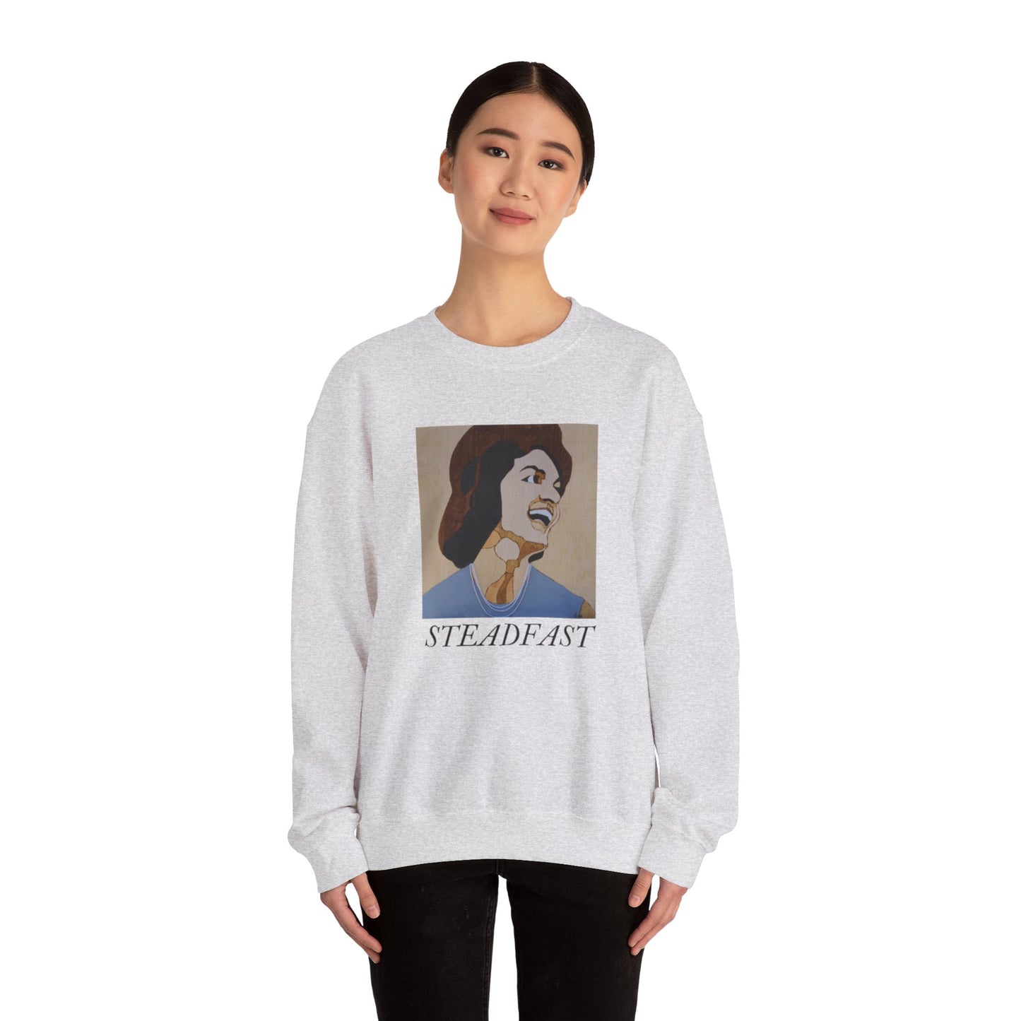 Steadfast Unisex Crewneck Sweatshirt, Inspirational Gift, Everyday Comfort Wear, Cozy Fashion, Motivational Apparel