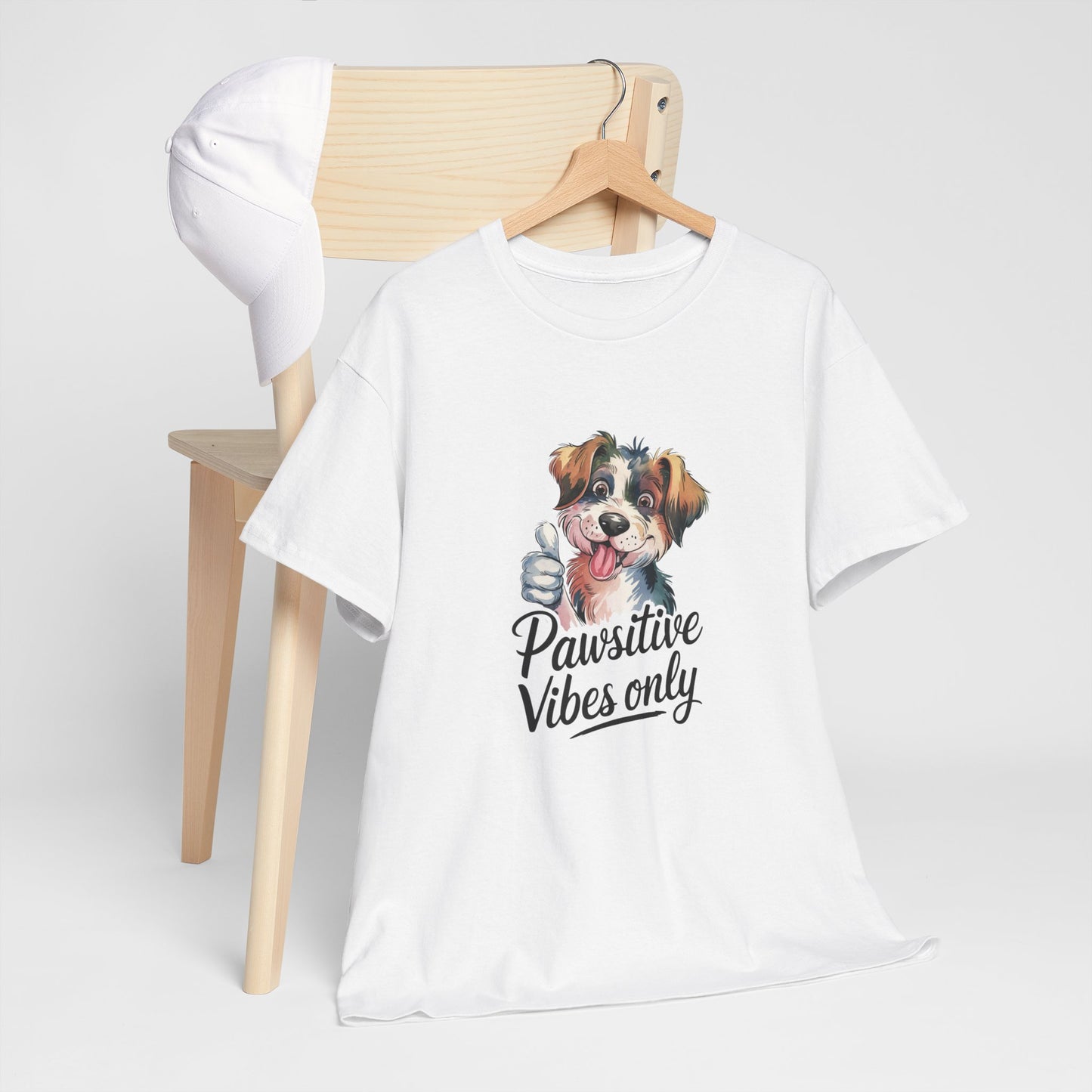 Pawsitive Vibes Only Unisex Heavy Cotton Tee - Ileana Marie Designs