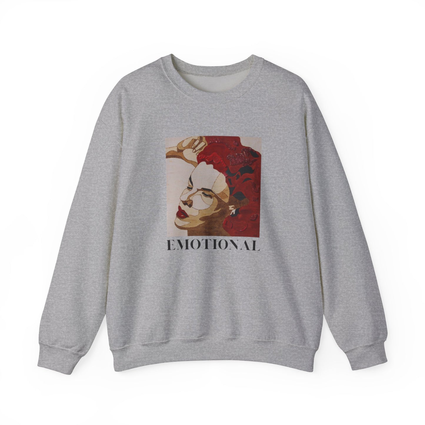 Emotional Art Crewneck Sweatshirt for Comfort and Expression, Cozy Unisex Pullover for Art Lovers, Casual Gift, Statement Apparel, Fashion,