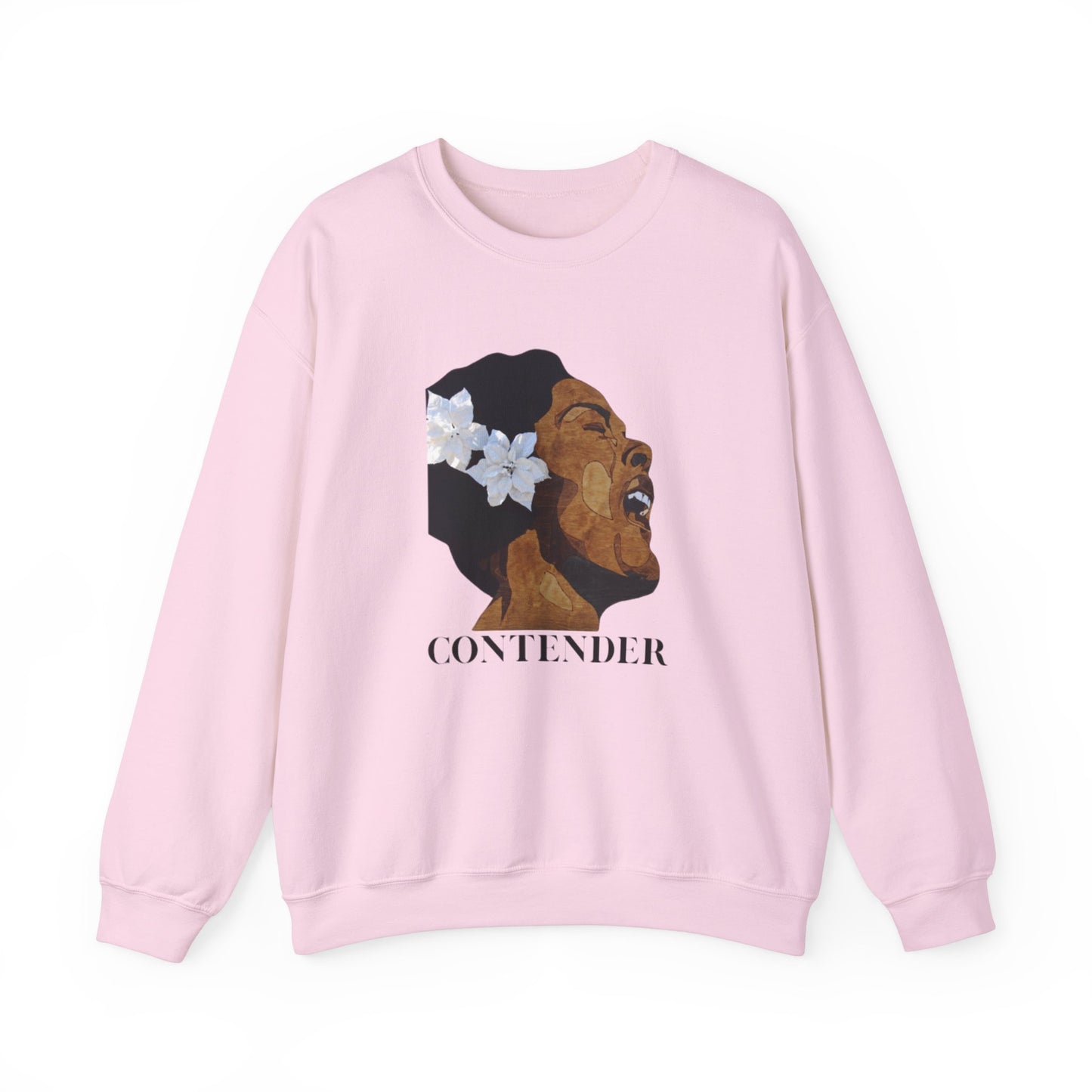 Contender Sweatshirt - Empowering Unisex Crewneck, Comfortable Everyday Wear, Perfect Gift for Music Lovers, Inspirational Quote, Unique Art