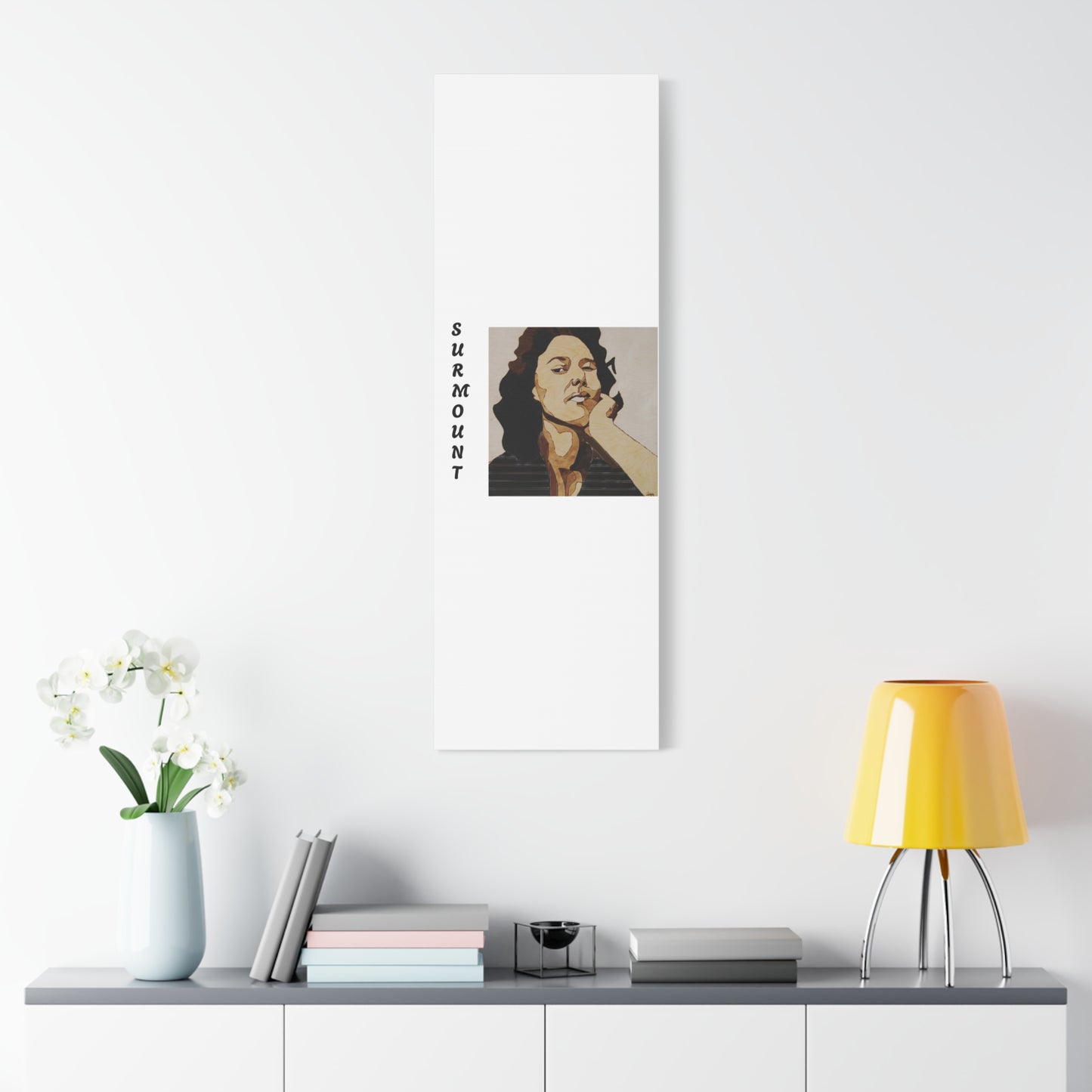 "Surmount", Dorothy Danbridge inspired  Contemporary Art Canvas Print - Modern Serene Portrait Decoration