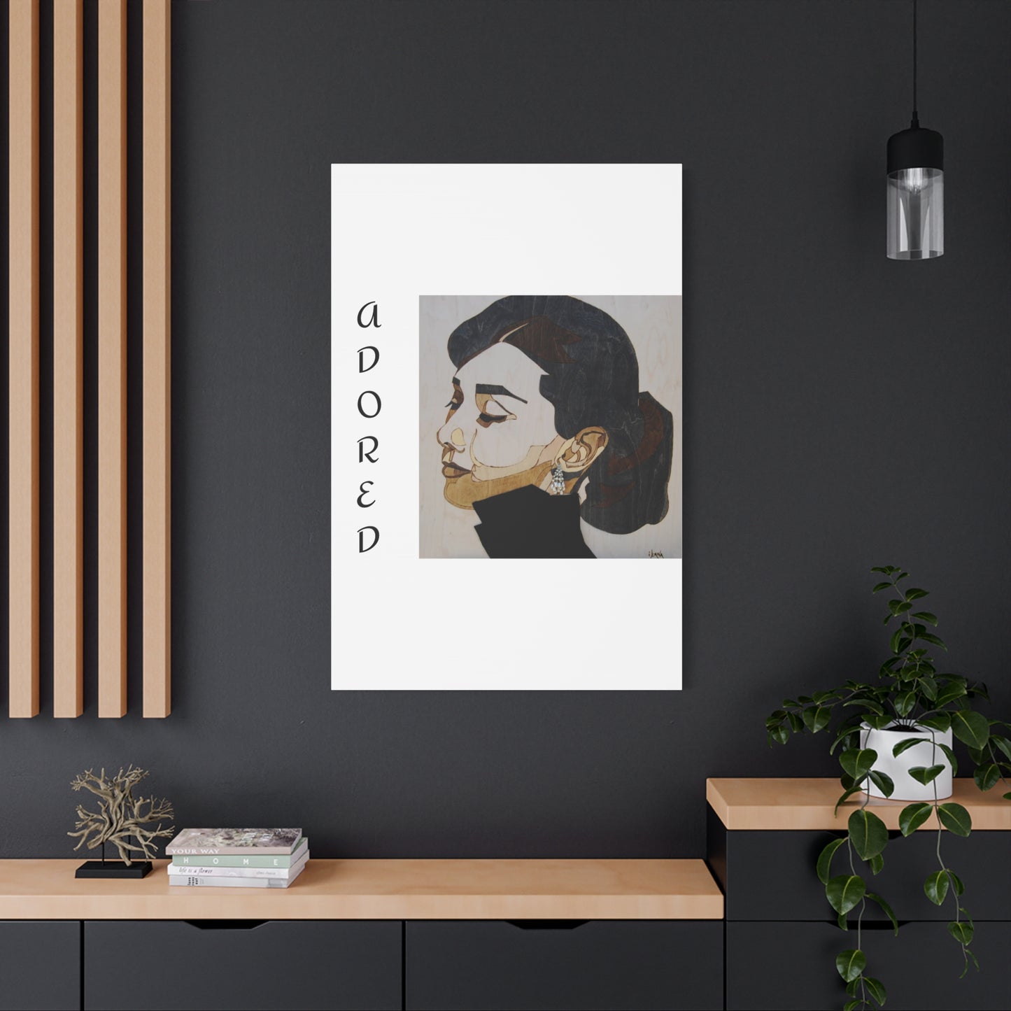 "Adored"Canvas Art – Stylish Portrait of a Woman