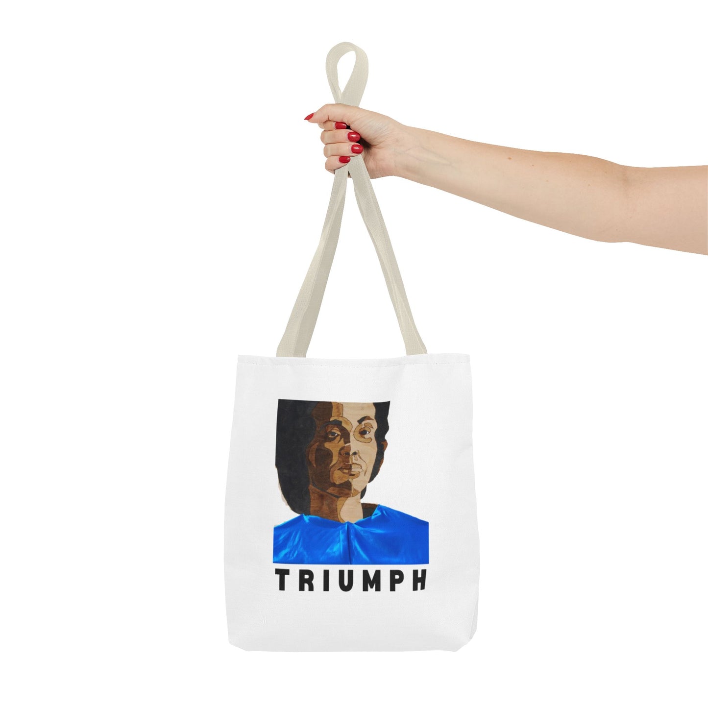 Inspirational Triumph Tote Bag, Motivational Carryall, Gift for Students, Eco-Friendly Bag, Woman Empowerment Design