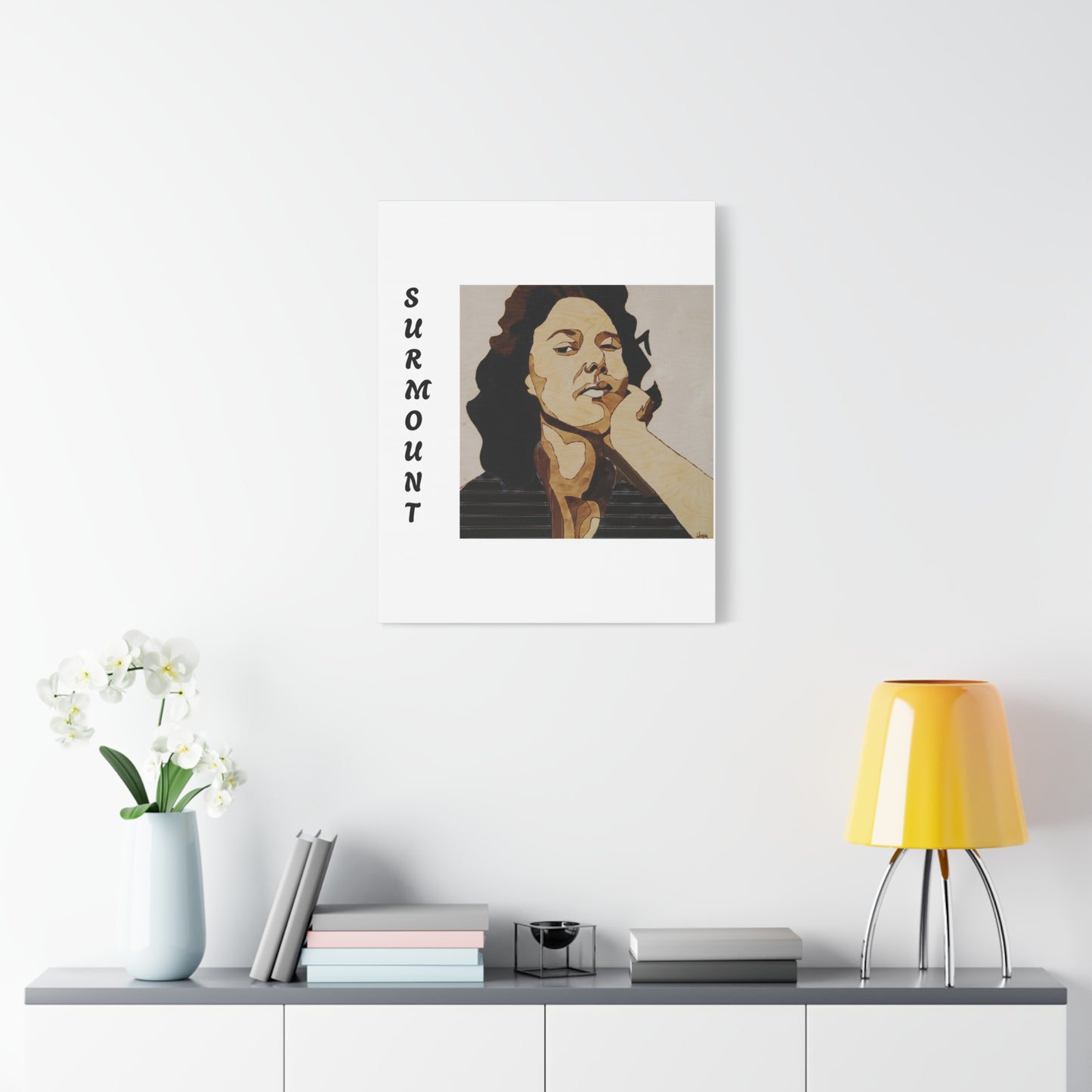 "Surmount", Dorothy Danbridge inspired  Contemporary Art Canvas Print - Modern Serene Portrait Decoration