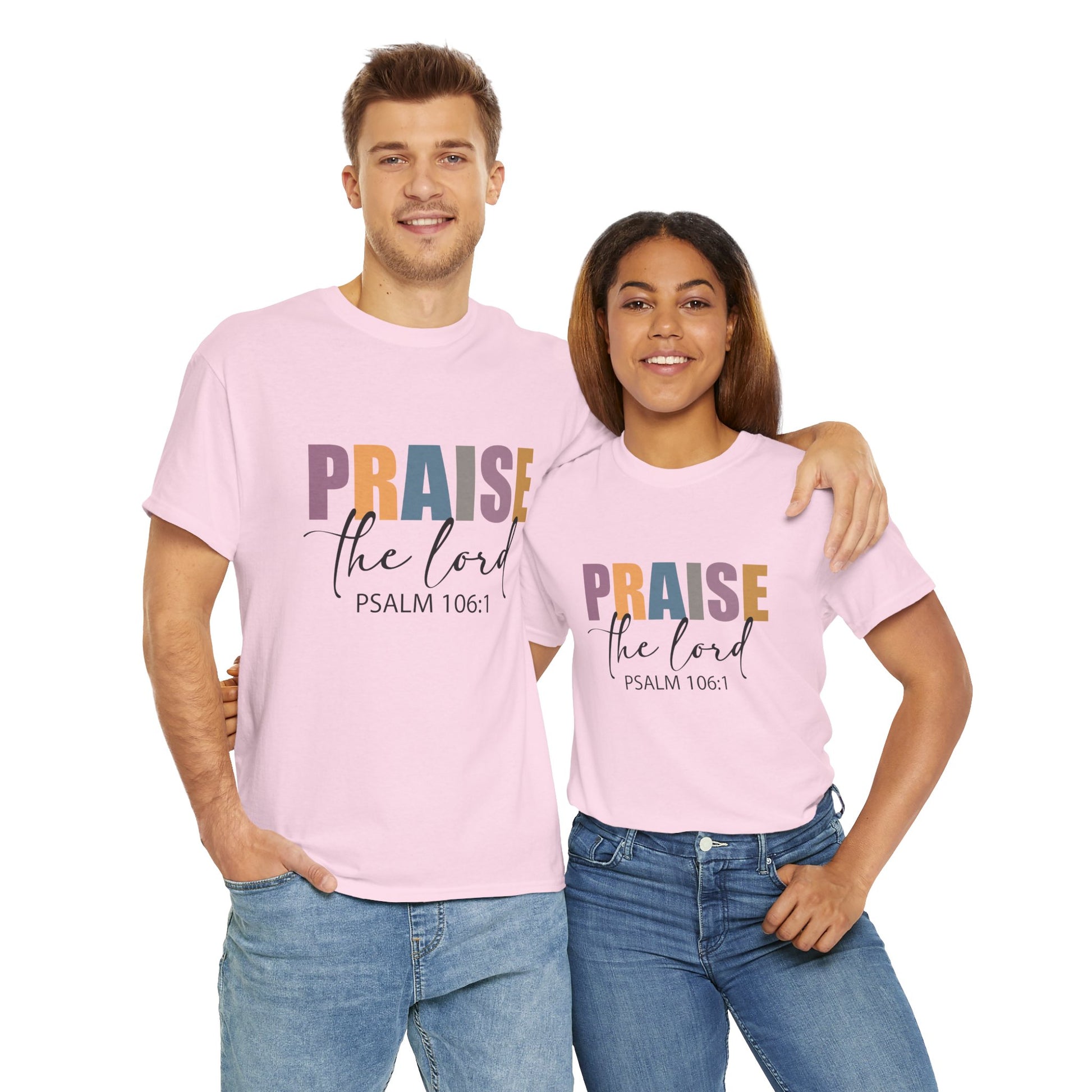 Praise the Lord Unisex Heavy Cotton Tee - Faith Inspired Apparel - Ileana Marie Designs