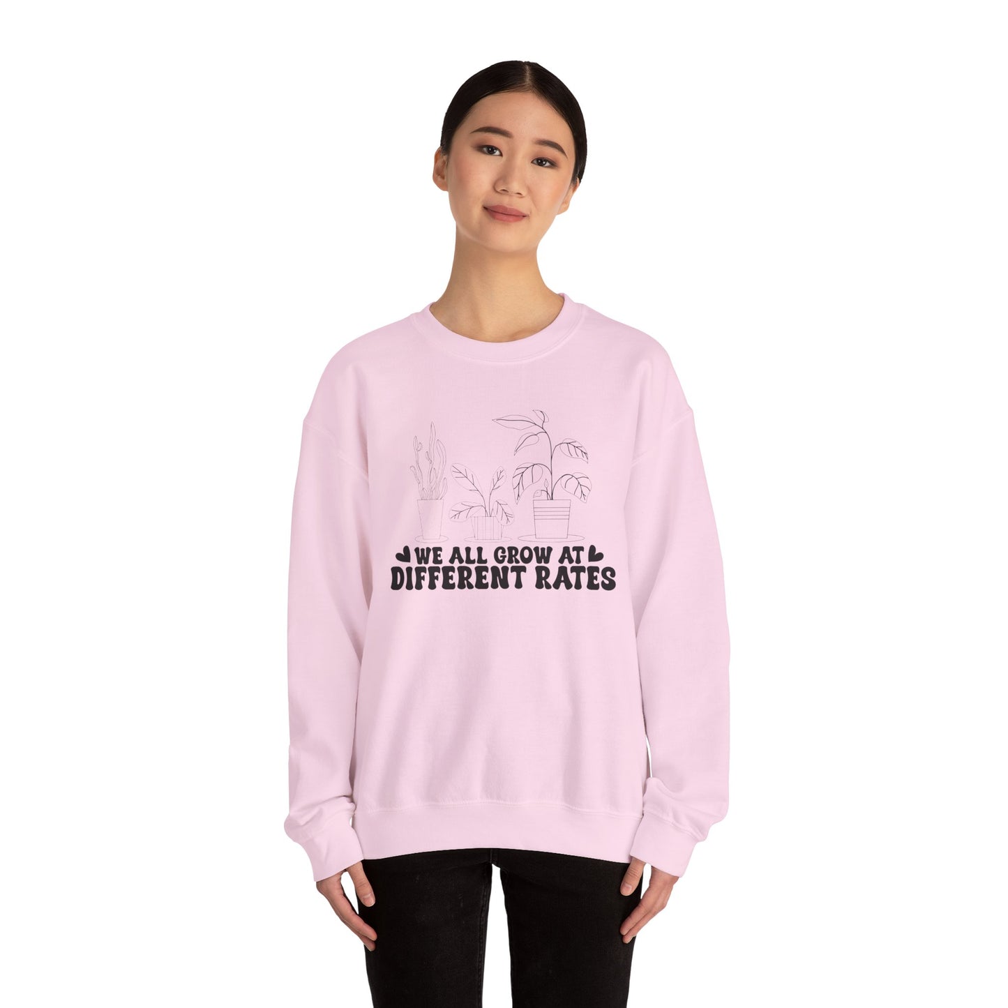 We All Grow at Different Rates Sweatshirt, Cozy Gift for Plant Lovers, Gardening Sweatshirt, Unisex Sweatshirt, Nature Enthusiast Apparel