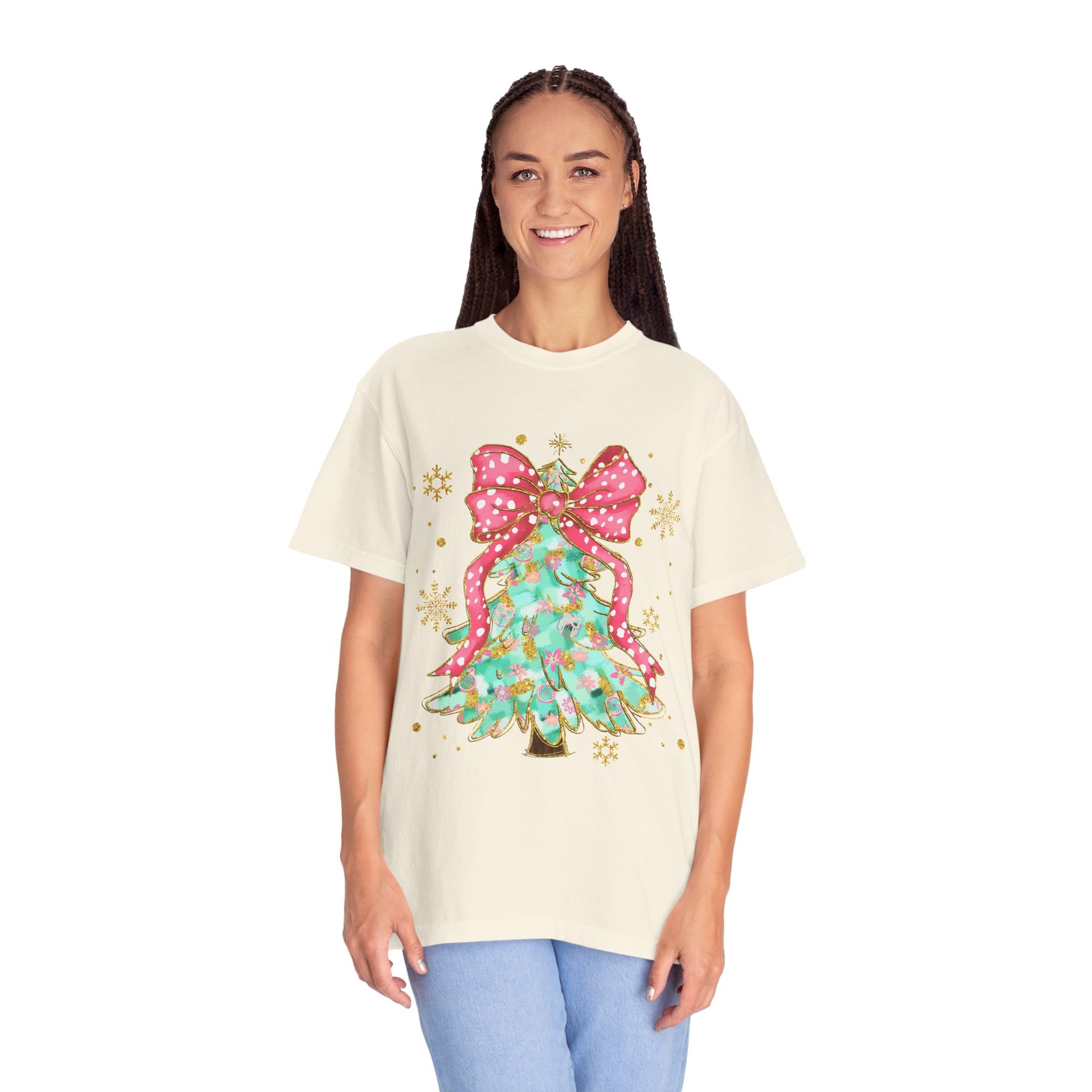 Festive Christmas Tree Graphic T-Shirt - Ileana Marie Designs