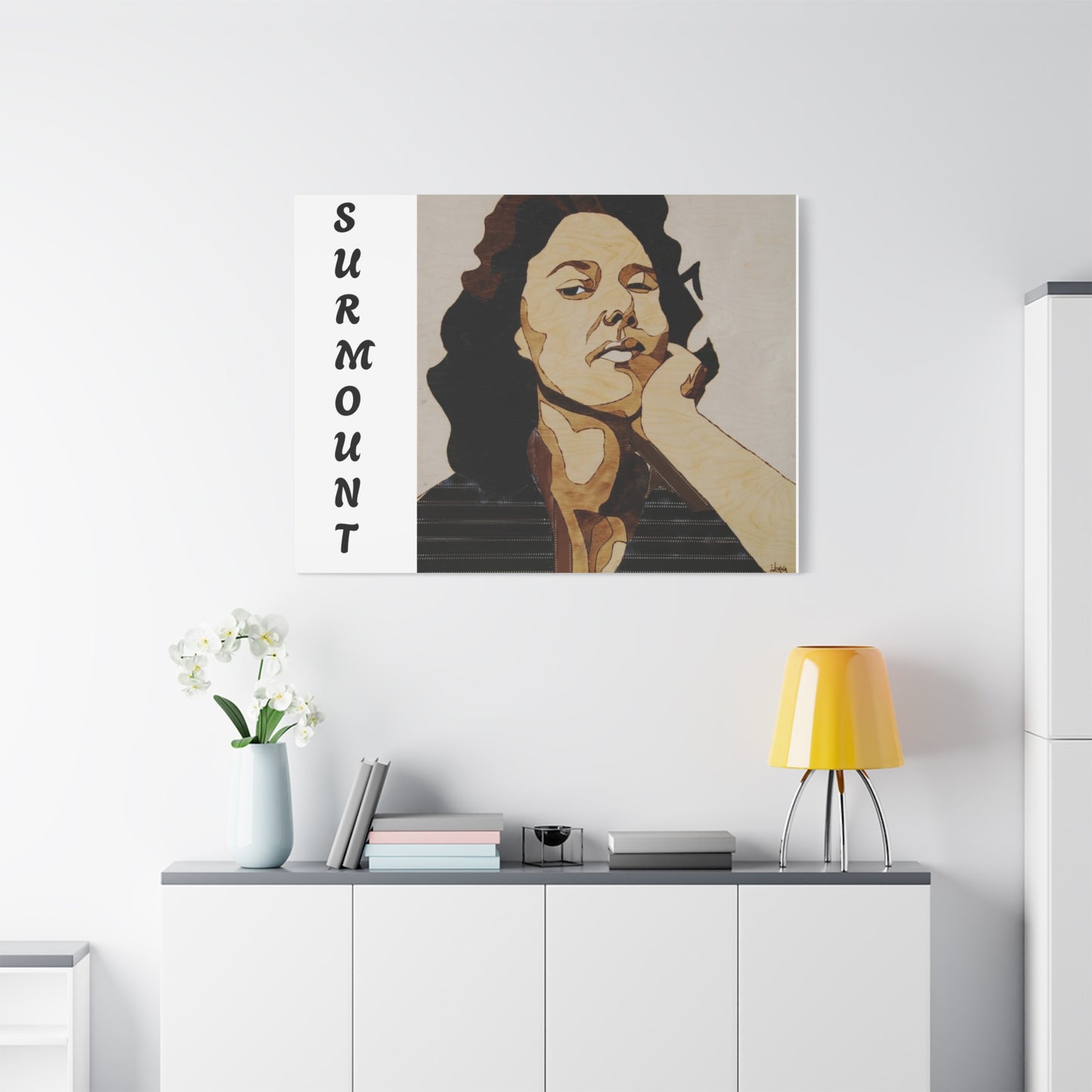 "Surmount", Dorothy Danbridge inspired  Contemporary Art Canvas Print - Modern Serene Portrait Decoration