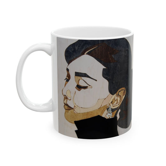 "Adored", Audrey Hepburn Loved & Self-Discovery Quote, Inspirational Ceramic Mug