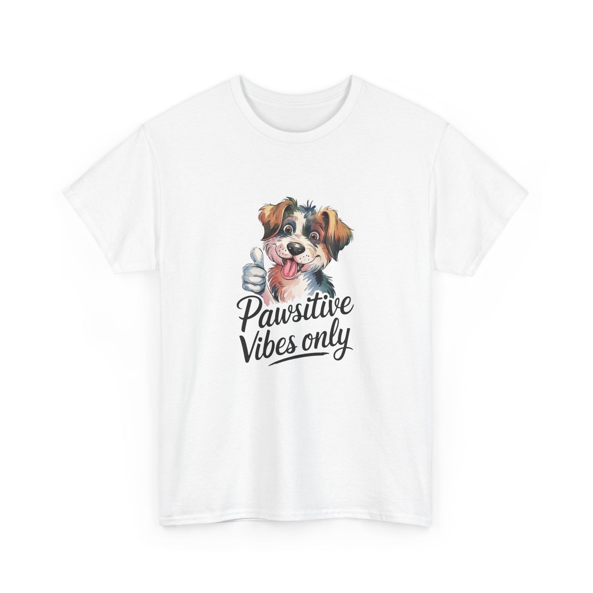 Pawsitive Vibes Only Unisex Heavy Cotton Tee - Ileana Marie Designs