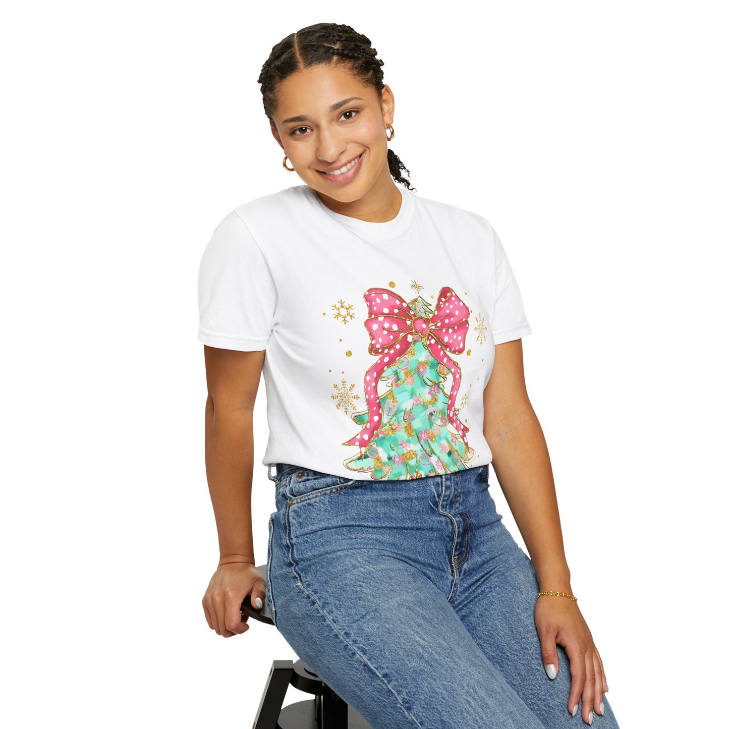 Festive Christmas Tree Graphic T-Shirt - Ileana Marie Designs