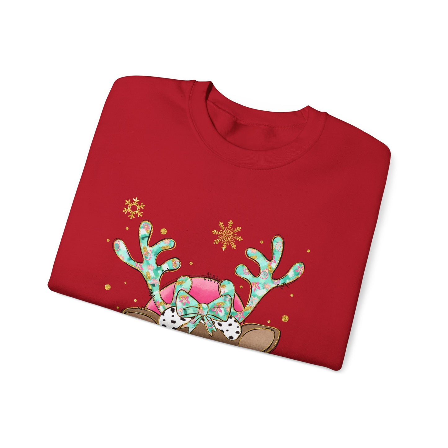 Cute Reindeer Holiday Sweatshirt for Women and Men - Ileana Marie Designs