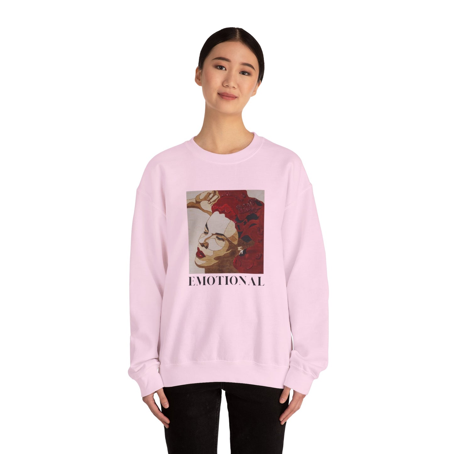 Emotional Art Crewneck Sweatshirt for Comfort and Expression, Cozy Unisex Pullover for Art Lovers, Casual Gift, Statement Apparel, Fashion,