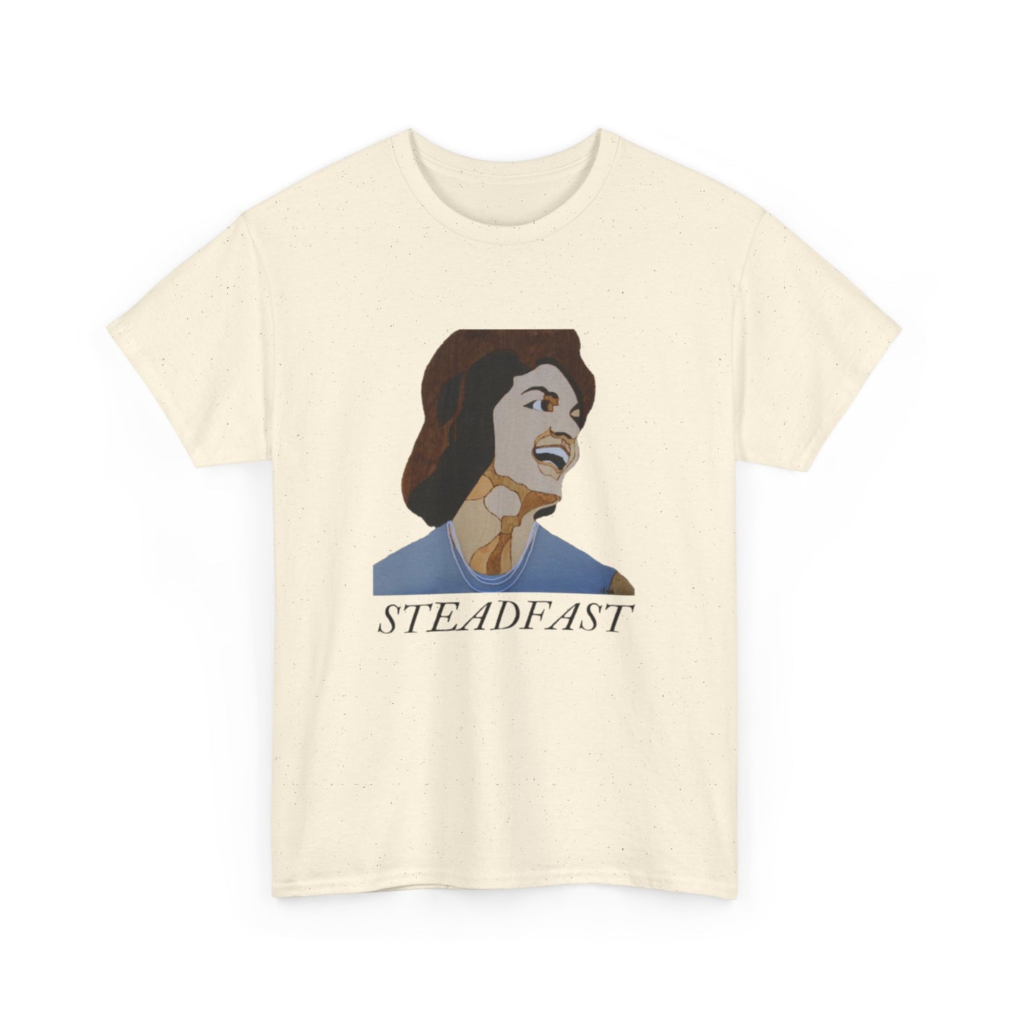 Inspirational Unisex Heavy Cotton Tee, STEADFAST Graphic T-Shirt, Motivation Shirt, Gift for Her, Everyday Wear, Casual Fashion