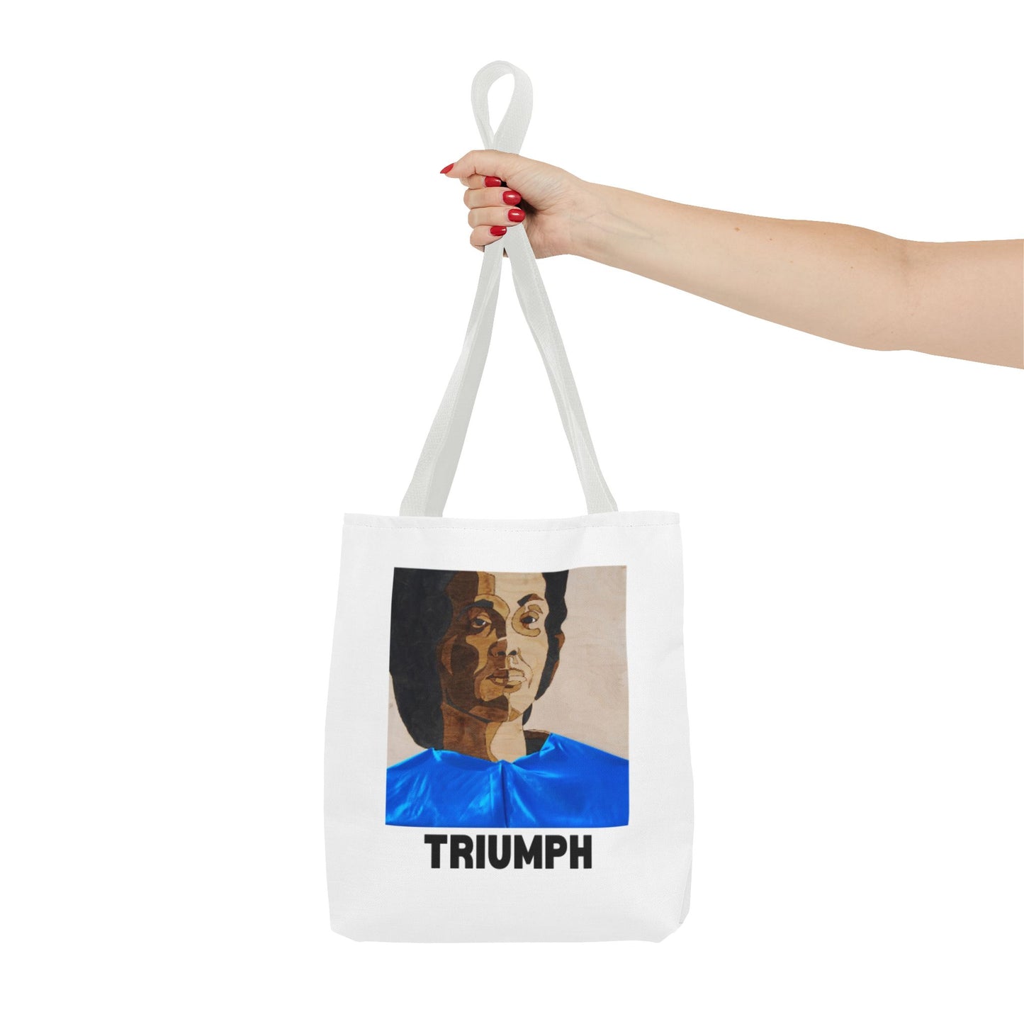 Triumph Tote Bag for Inspiration And Empowerment, Motivational Gift for Students, Eco-Friendly Shopping Bag, Artistic Statement