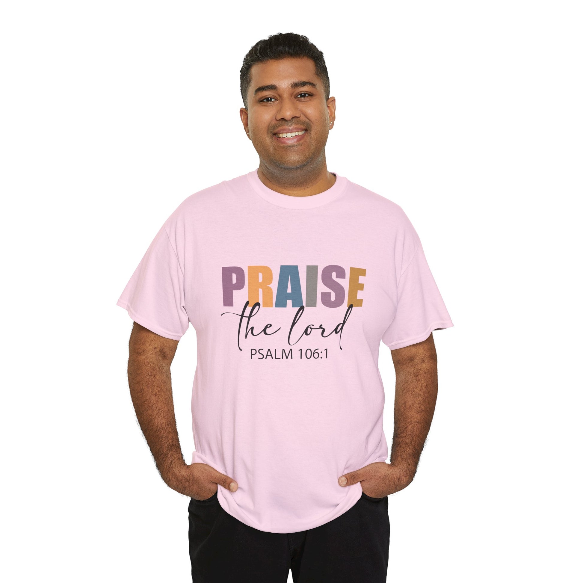 Praise the Lord Unisex Heavy Cotton Tee - Faith Inspired Apparel - Ileana Marie Designs