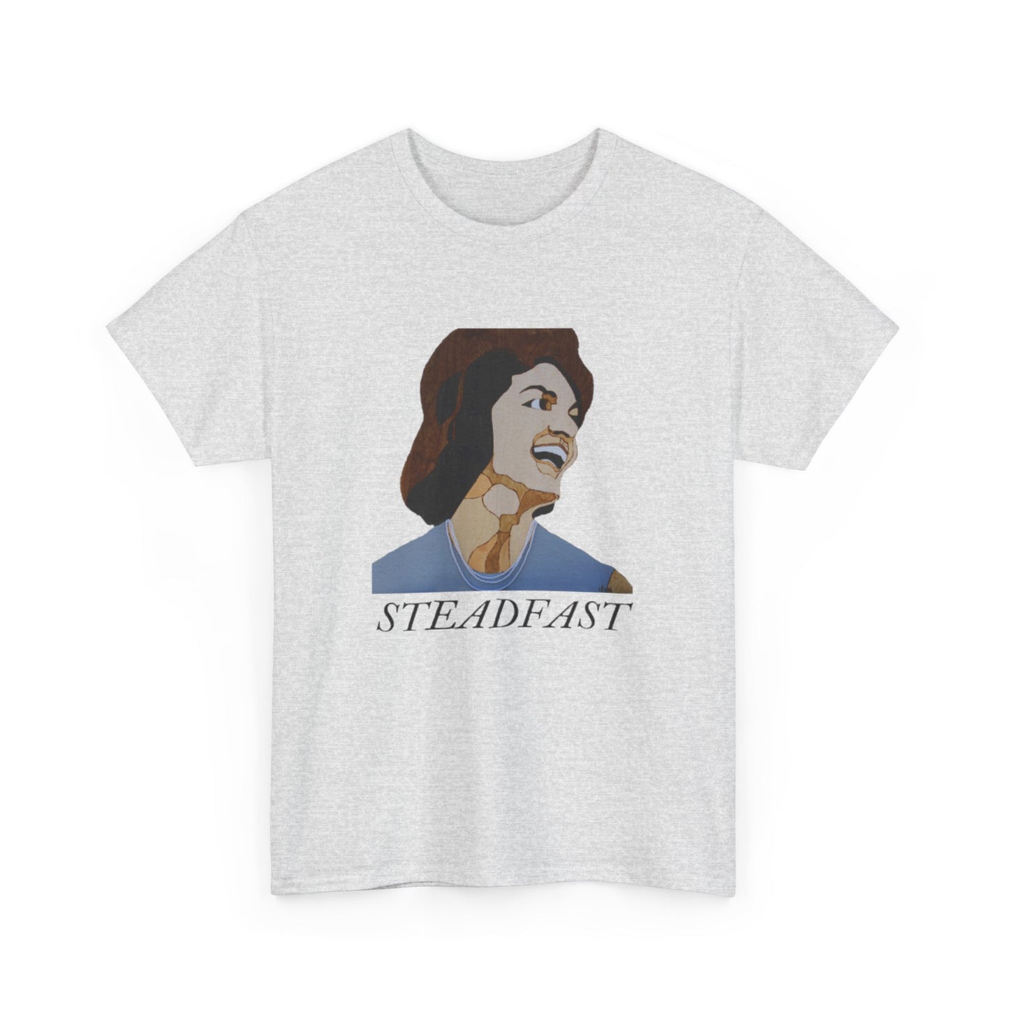 Inspirational Unisex Heavy Cotton Tee, STEADFAST Graphic T-Shirt, Motivation Shirt, Gift for Her, Everyday Wear, Casual Fashion