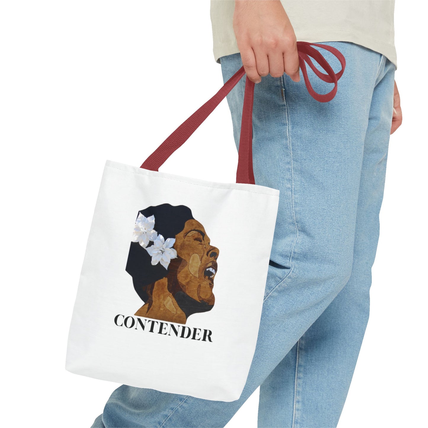 Empowering Tote Bag | Contender Design, Inspirational Gift, Black History Month, Affirmation, Eco-Friendly Shopping