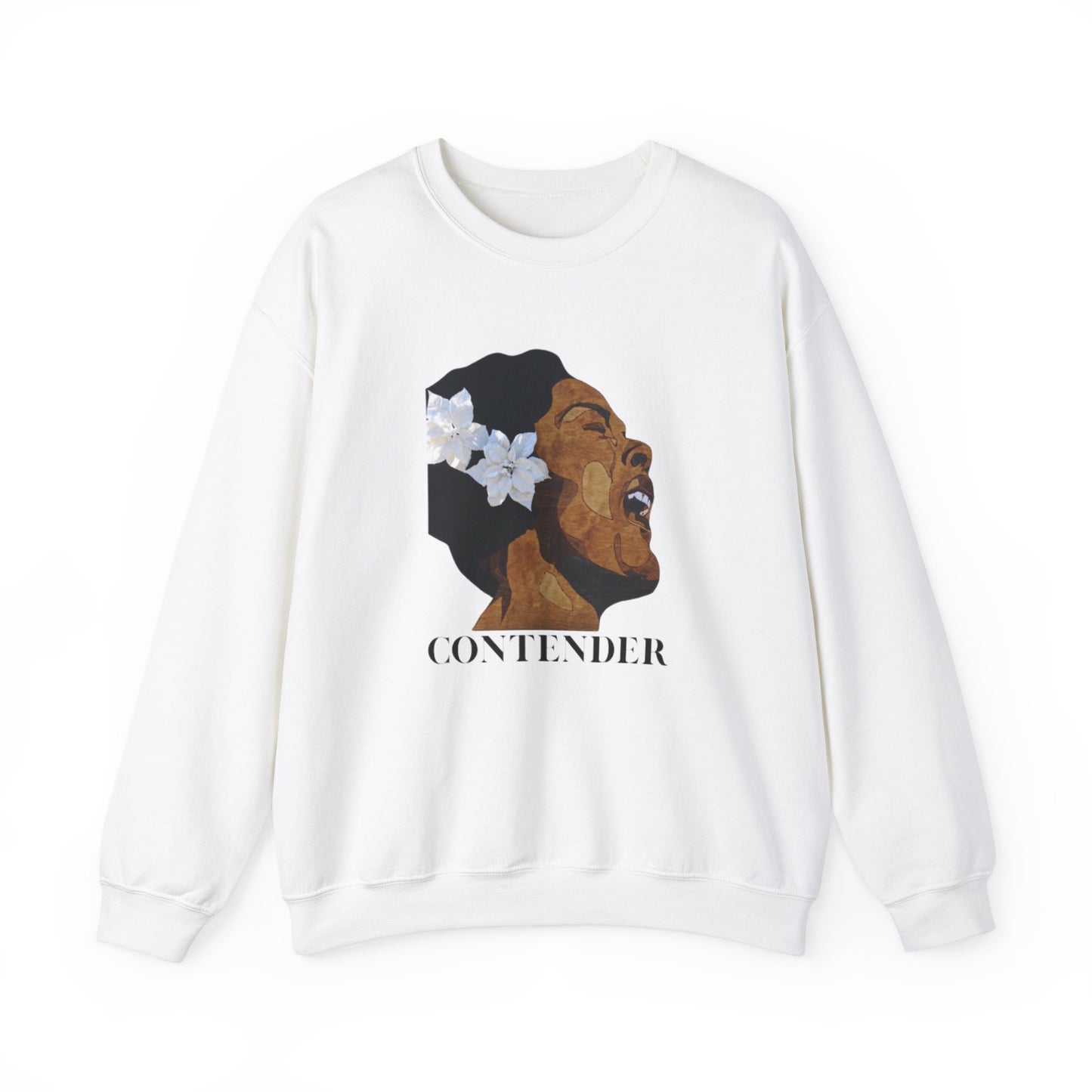 Contender Sweatshirt - Empowering Unisex Crewneck, Comfortable Everyday Wear, Perfect Gift for Music Lovers, Inspirational Quote, Unique Art