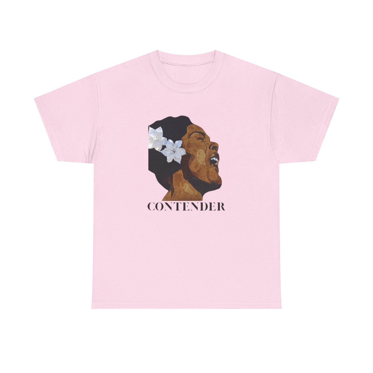 Empowering Contender Tee | Unisex Heavy Cotton T-Shirt for Music Lovers, Motivational Gift, Casual Wear, Art Tee, Inspirational Shirt