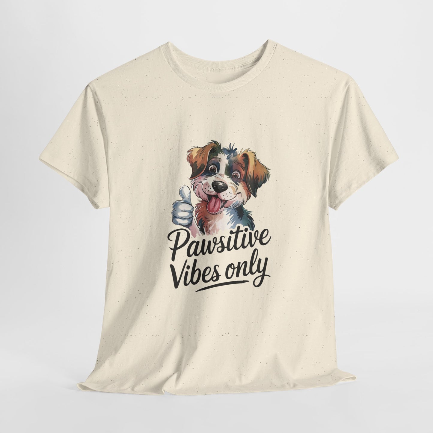 Pawsitive Vibes Only Unisex Heavy Cotton Tee - Ileana Marie Designs